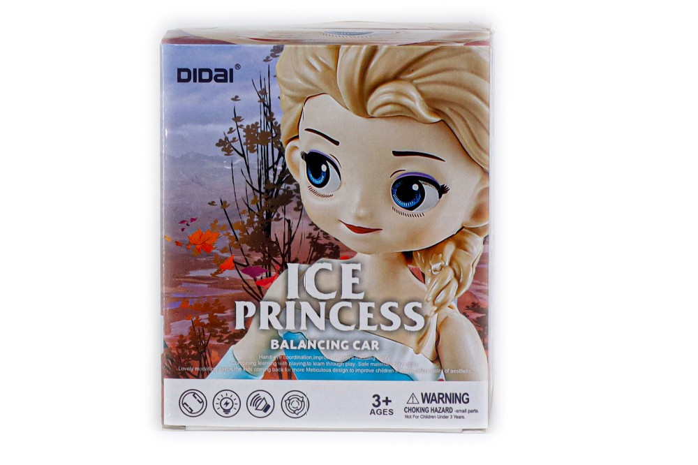 Musical ICE Princess Character 3D Balance Car Toy With Beautiful Tail-Lights