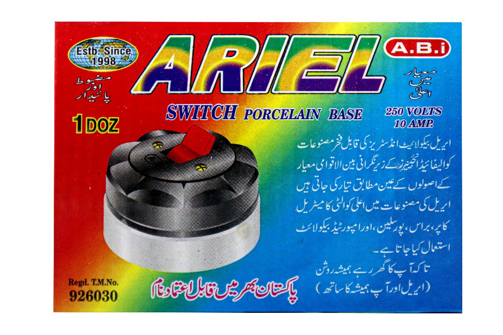 Switch Porcelain Base 250 Volts 10 Amp