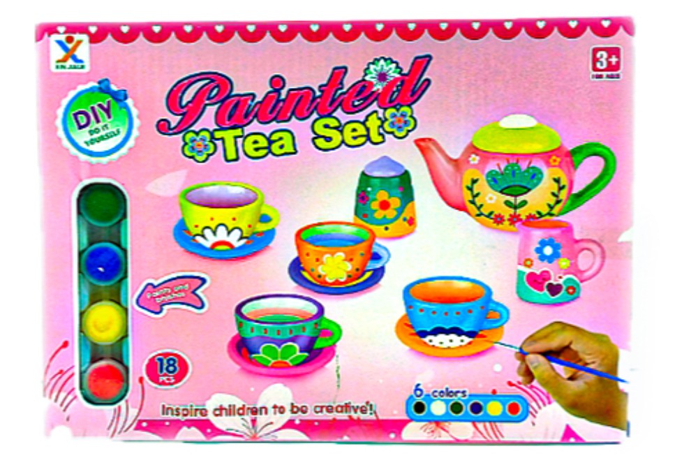 Painted Tea Set 18pcs