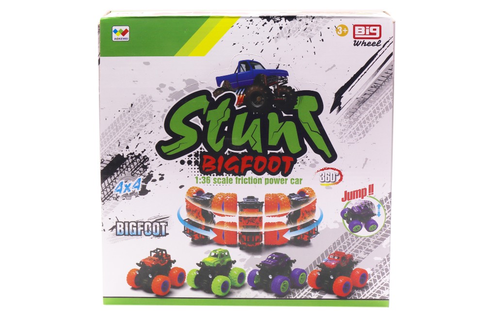 Stunt Bigfoot 1:36 Scale Friction Power Car