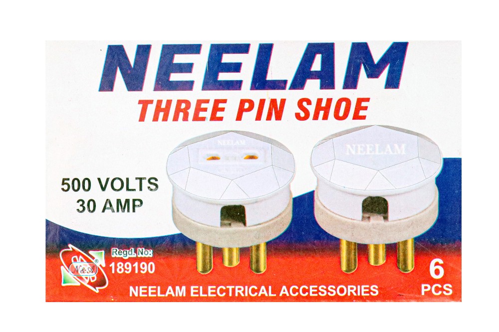 Three Pin Shoe 500 Volts 30 Amp
