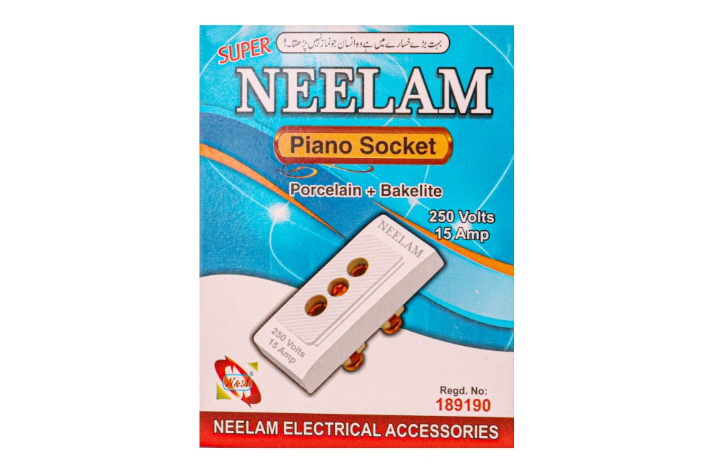 Piano Socket Porcelain + Bakelite 250 Volts 15 Amp