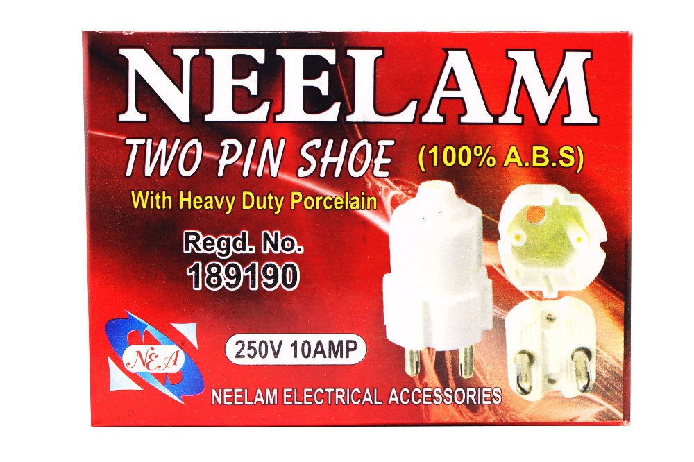 Two Pin Shoe With Heavy Duty Porcelain 250 Volts 10 Amp
