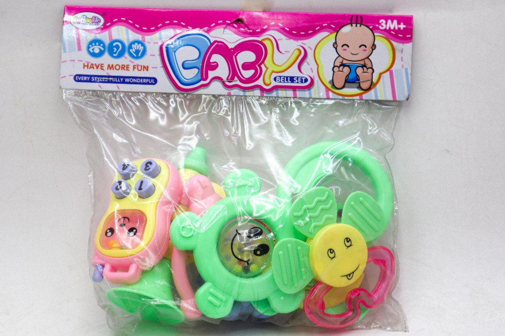 Baby Bell Set , Rattle Set 6 PCs packed in OPP Bag