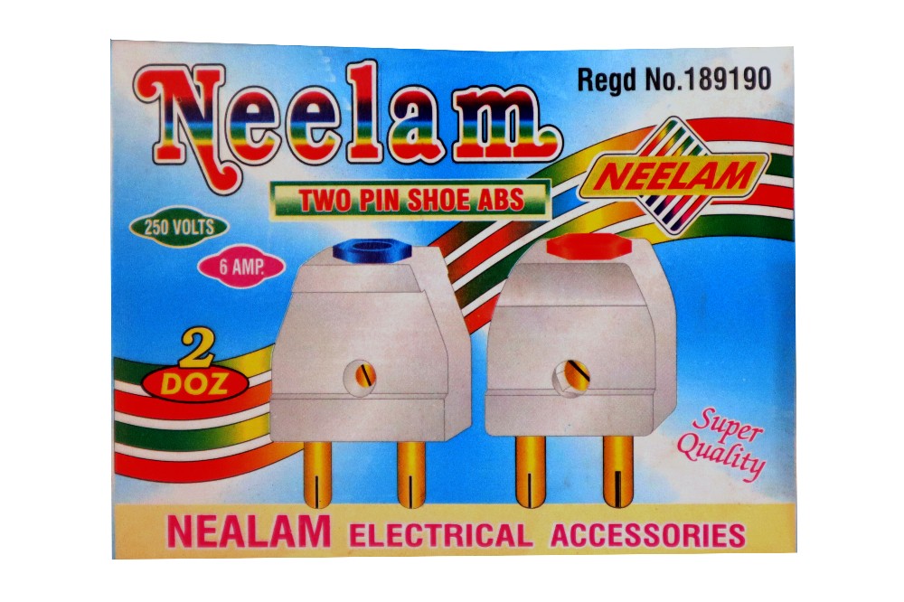 Two Pin Shoe ABS 250 Volts 6 Amp