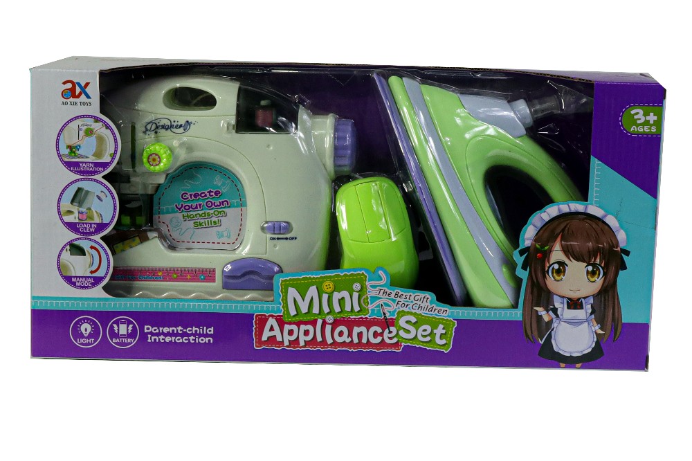 Mini Appliance Set With Sewing and Ironing Machine