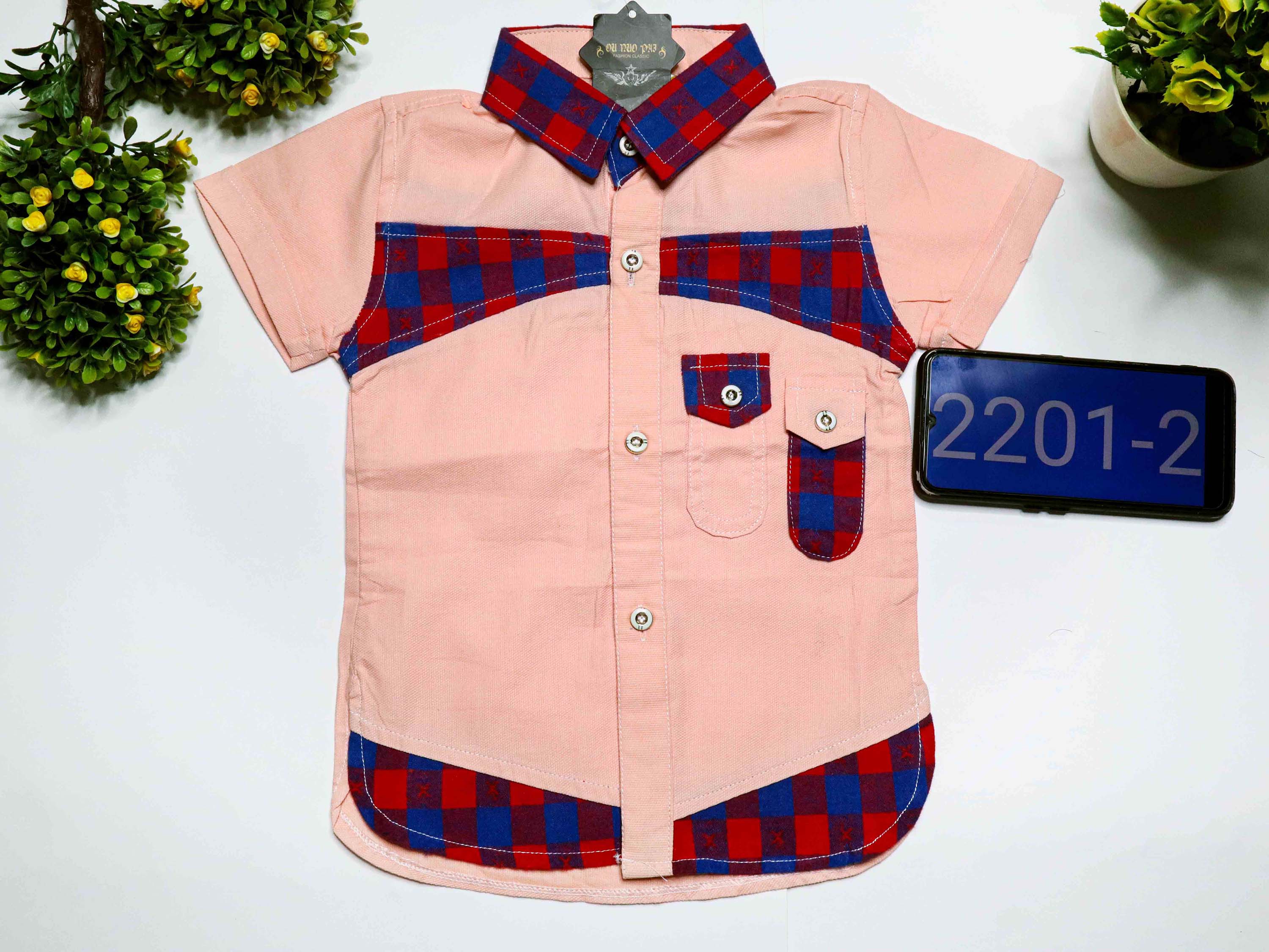 Short sleeve summer cool shirt classic plaid short set for kids boy