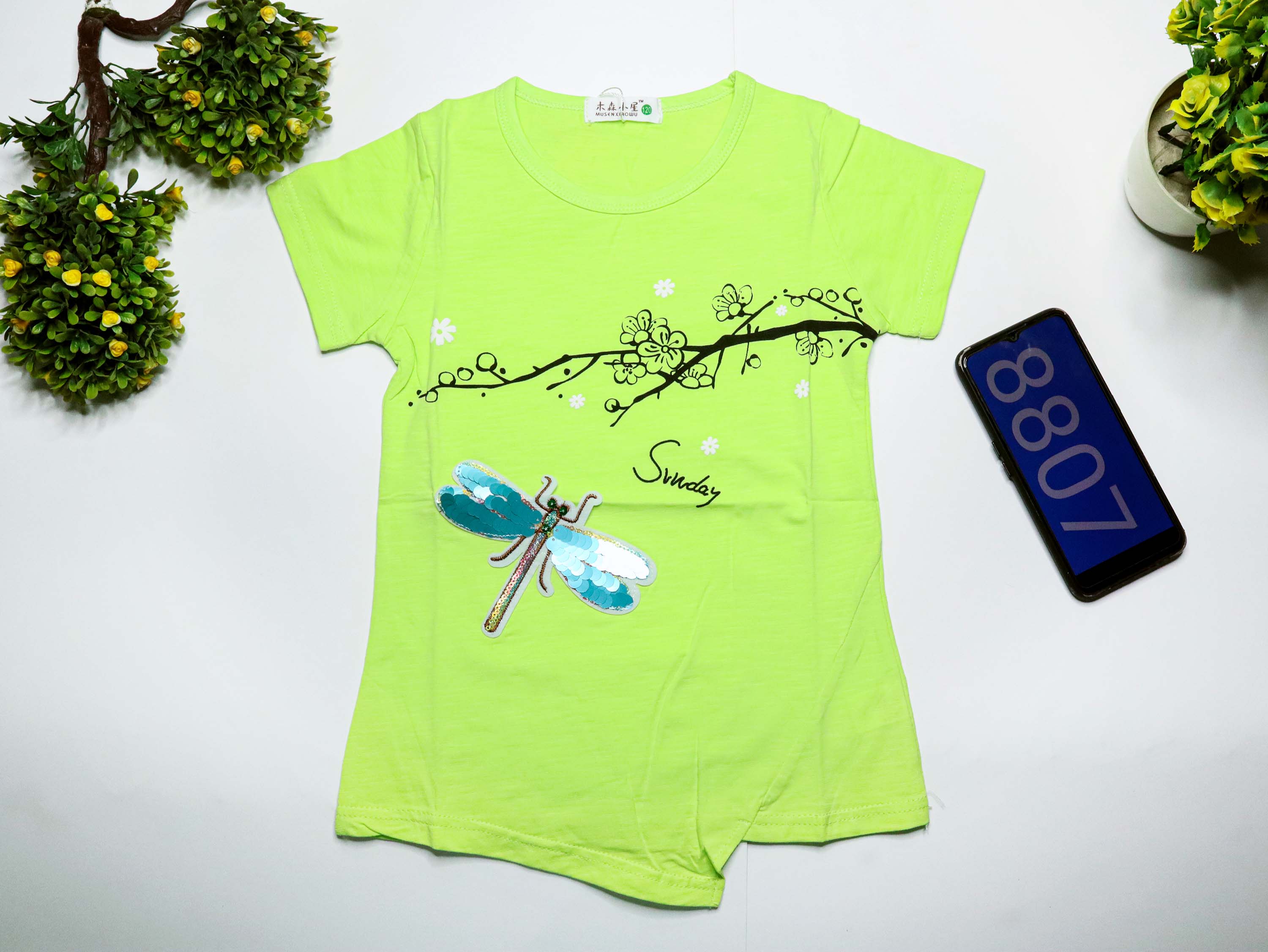 Children's Summer Short Sleeve T-shirt Cotton Round Neck high quality custom printing cotton kids t shirts girl