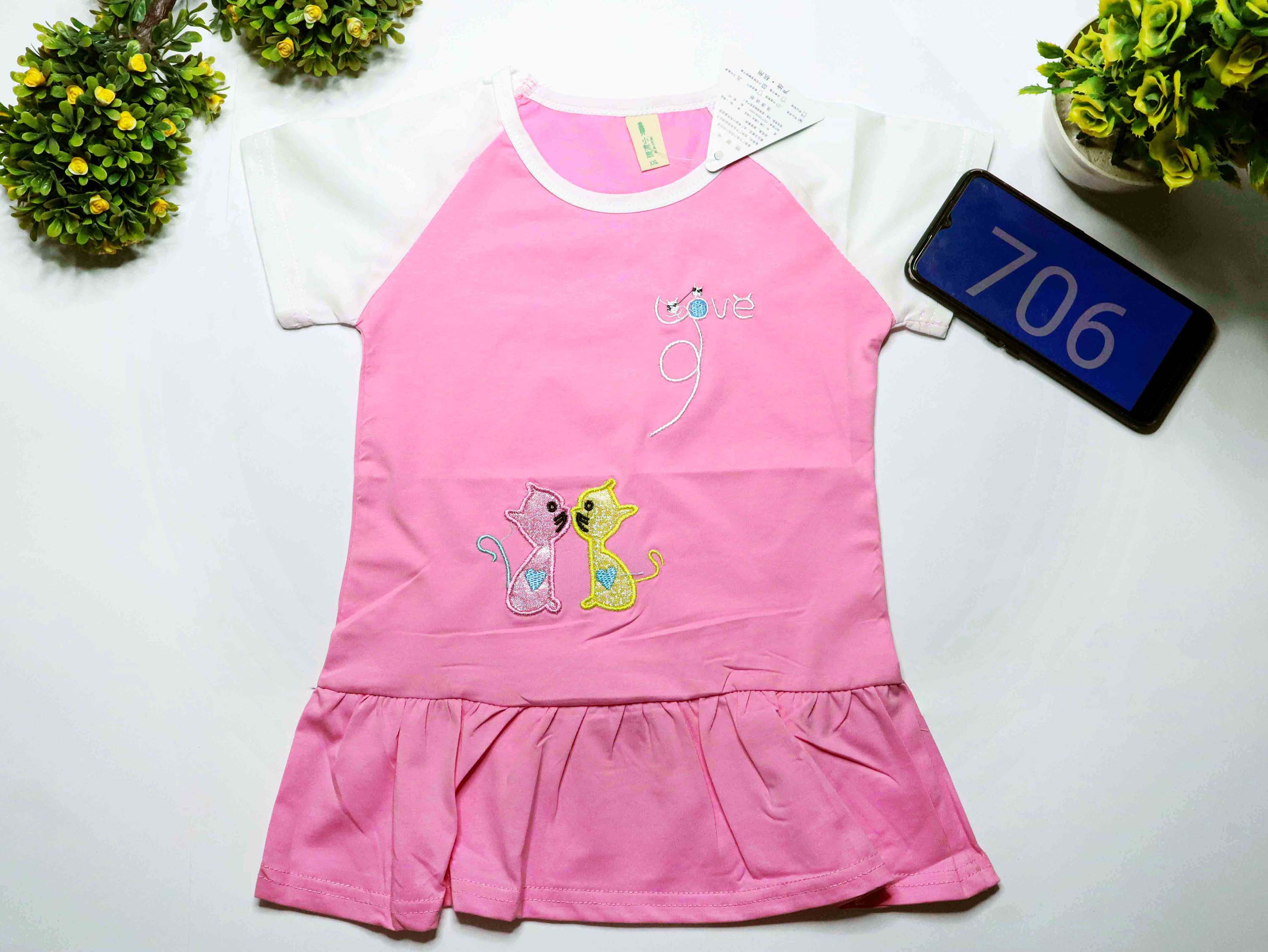 Fancy Pleated Kids Wear Pakistani Floral Flower shirt Girls Dresses For Baby Girls shirt