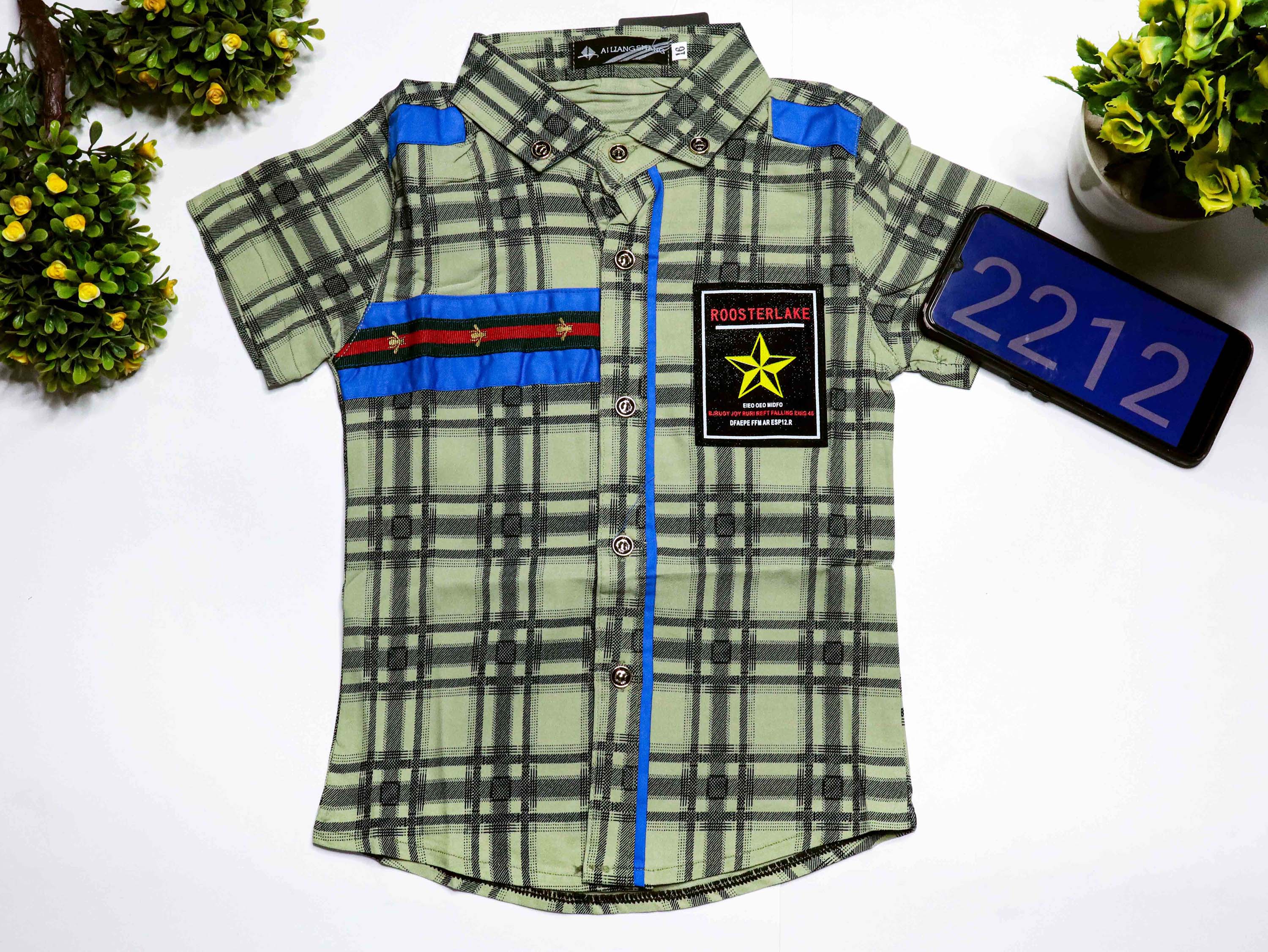 New fashion kids short sleeve Stretchable shirts Summer Short Sleeve boys Buttons Up Shirts For kids