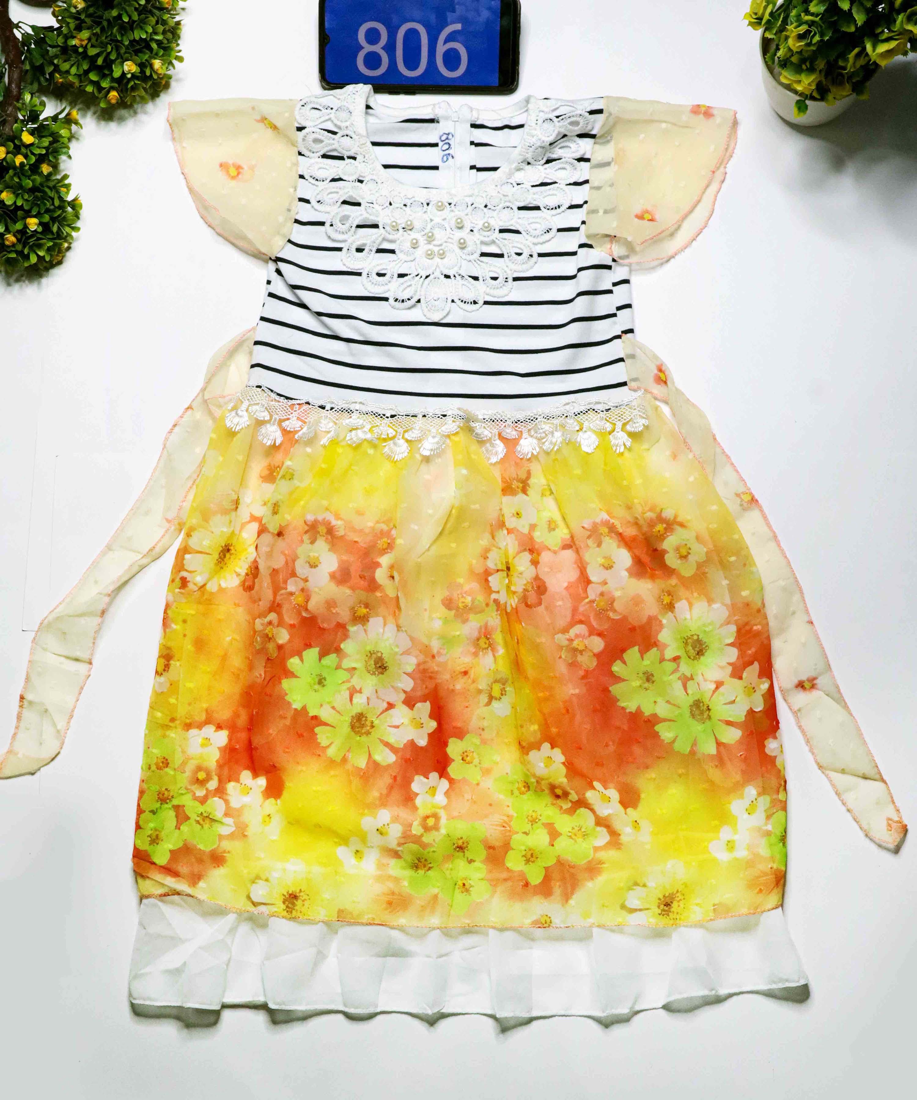 New Arrival Latest Design Comfortable Summer Girls Short sleeved frock Casual Baby Girls frock