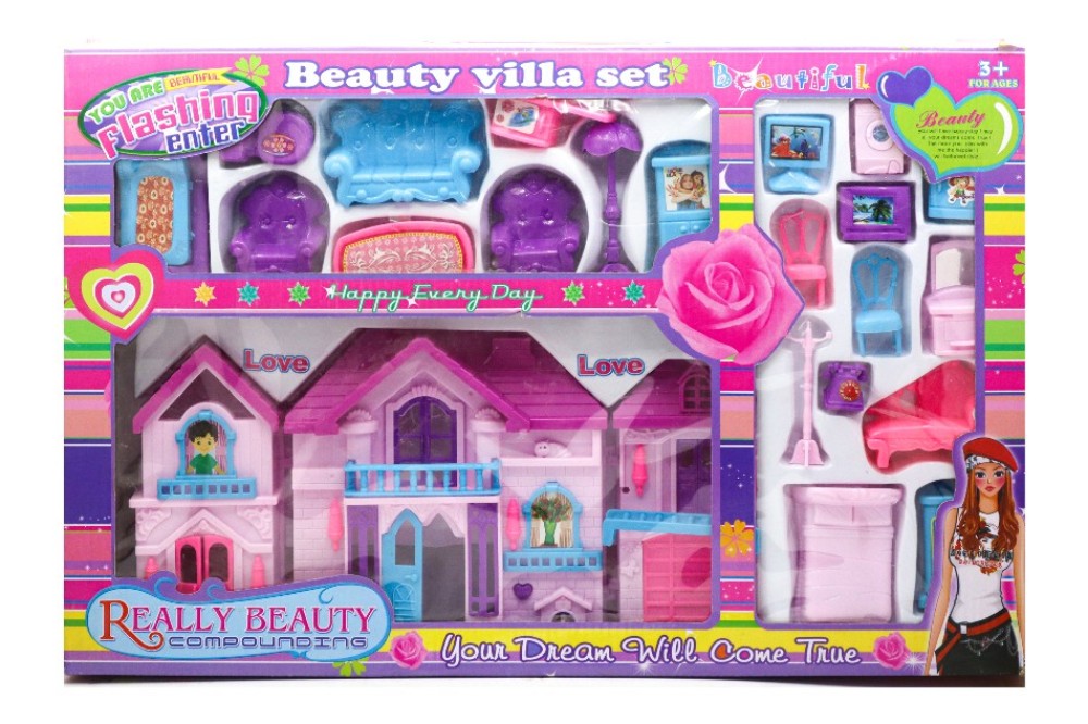 Beautiful Villa Set , Doll House Set , Really Beautiful Compounding Item No DH DH 134-2 Bar Code No 2801 2023