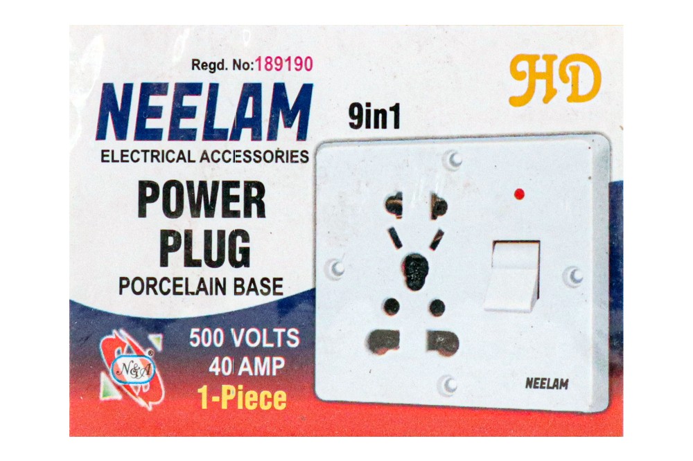 Power Plug Porcelain Base 500 Volt 40 Amp