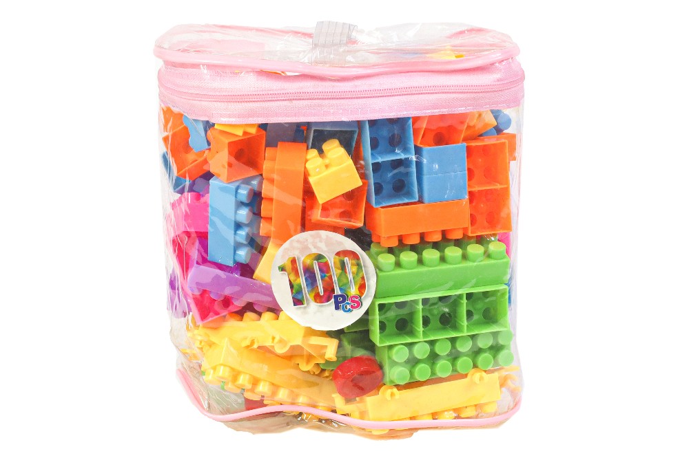 Color Building Blocks with Storage Box