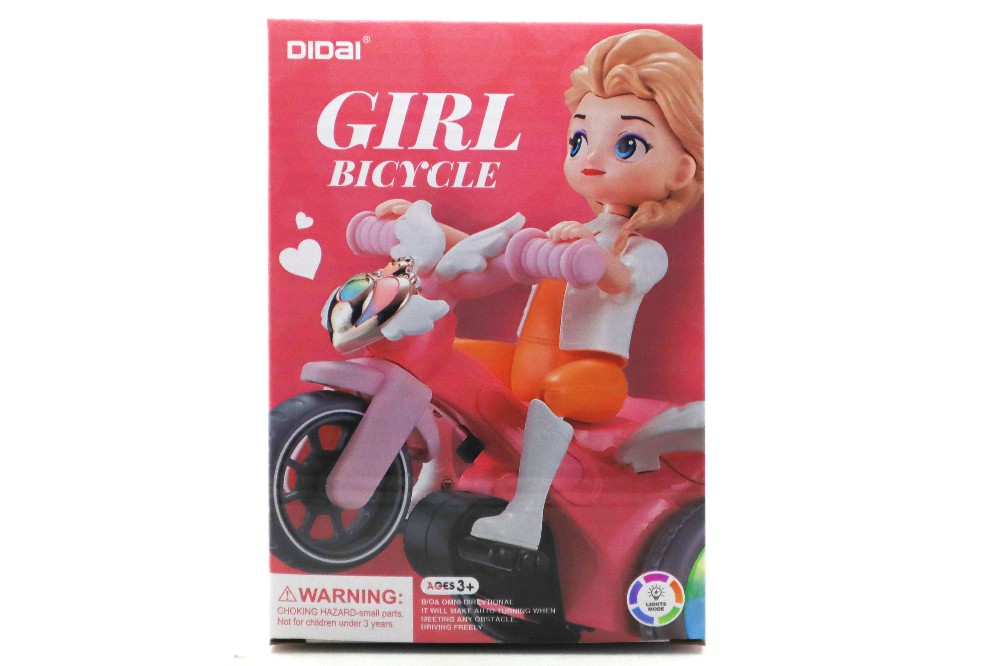 GIRL BICYCLE TOYS RIDE AUTOMATICALLY WITH 360 ROTATION B/O Item No : LD-151B