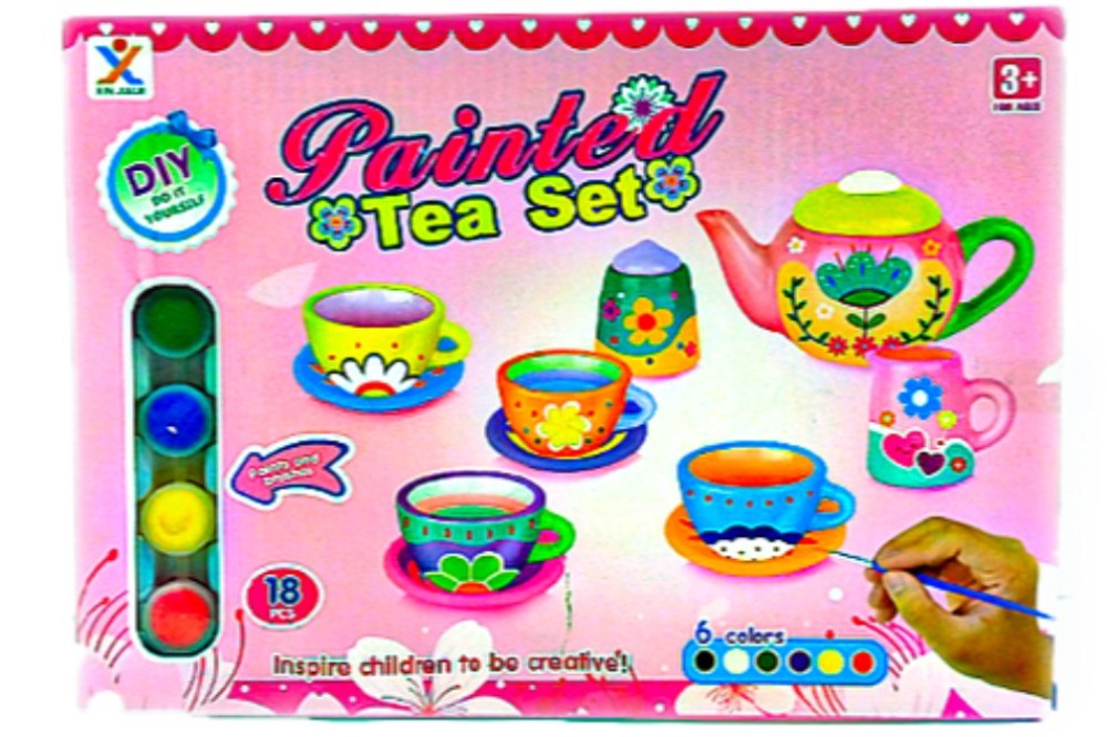 Painted Tea Set 18pcs