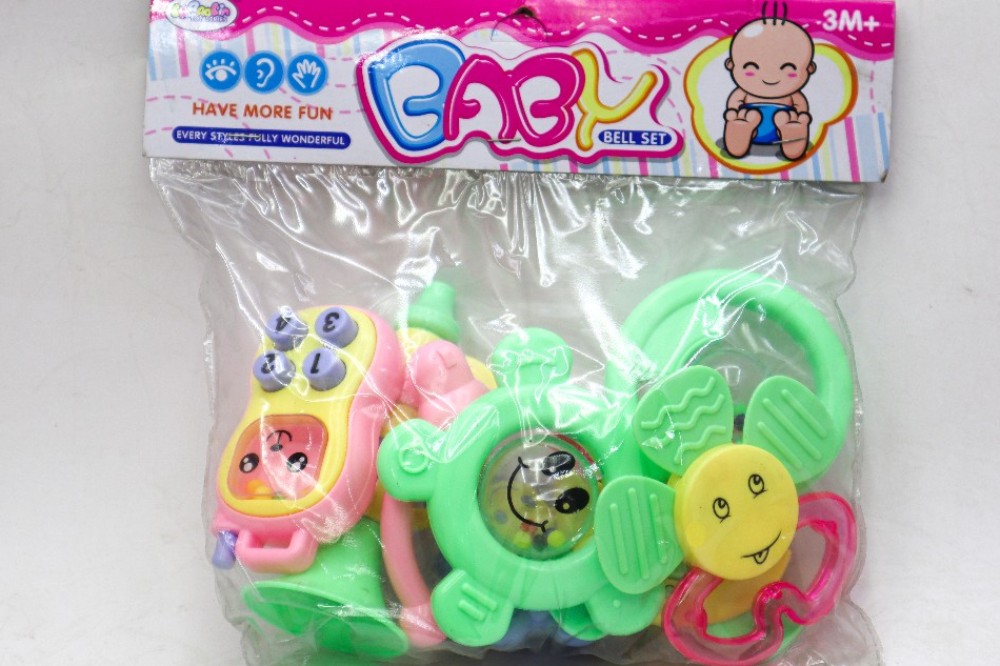 Baby Bell Set , Rattle Set 6 PCs packed in OPP Bag