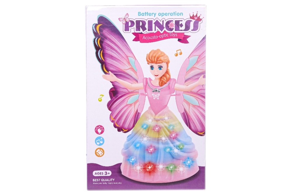 Kids Princess Dolls 3D Light & Music Walking Doll