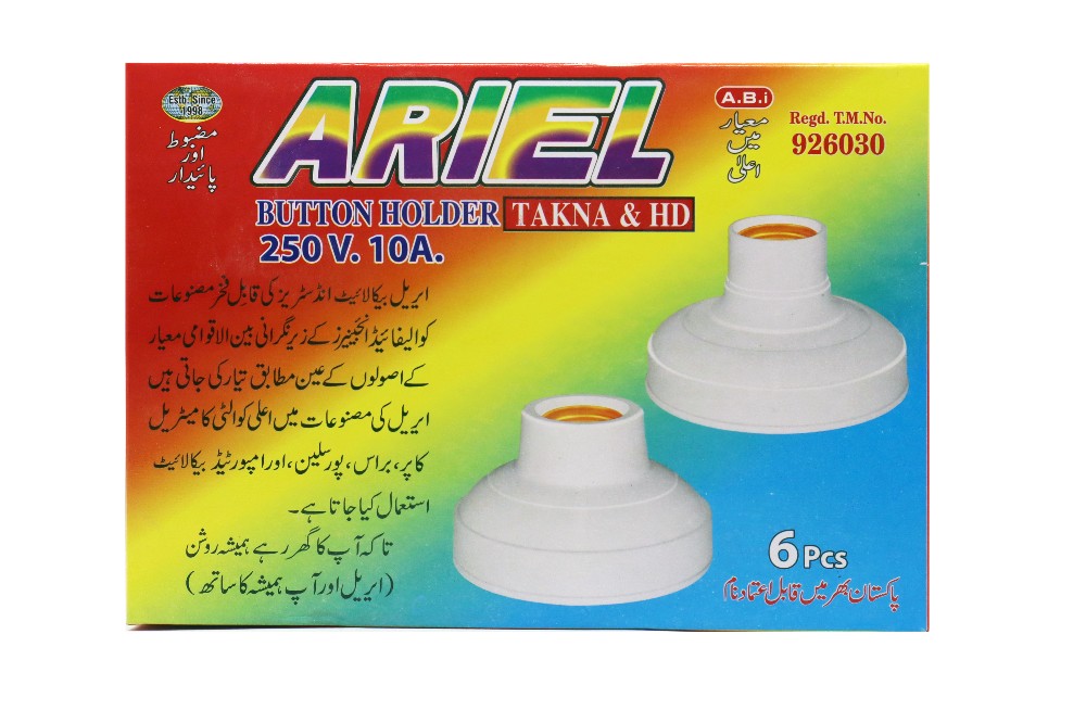 Button Holder 250 V. 10A. 6pcs