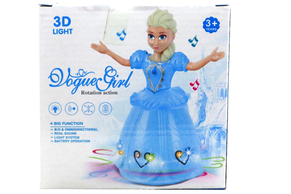 Vogue Girl Rotation Action Doll Toy With 3D Light Gorgeous Rotation Action Item No 8899-25